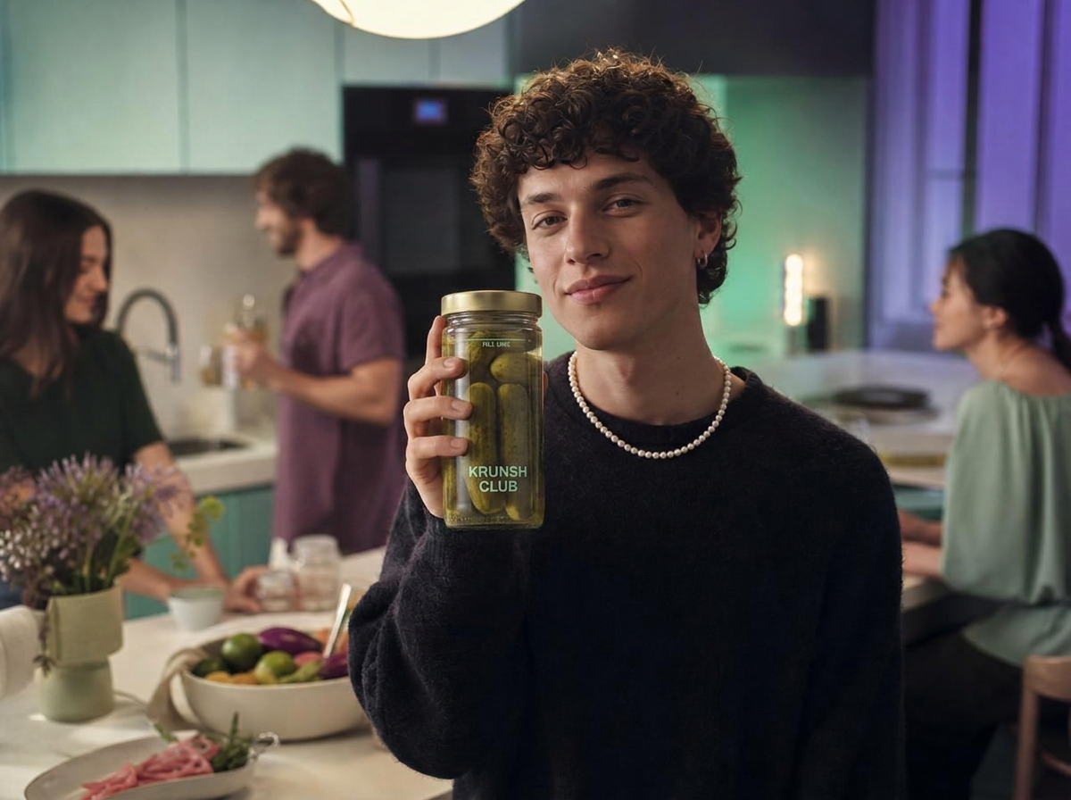 A Sunday lunch with burgers and Krunsh Club pickles on the side